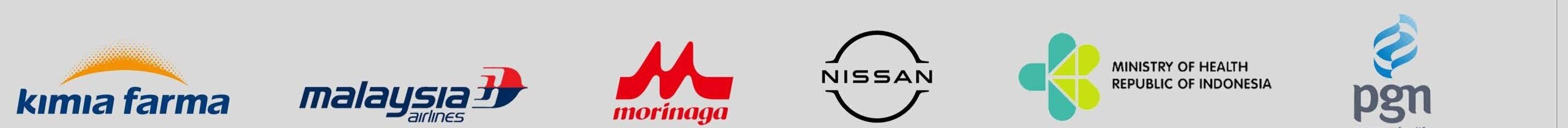 Kimia Farma, Malaysia Airlines, Morinaga, Nissan, Ministry of Health Republic of Indonesia, PGN
